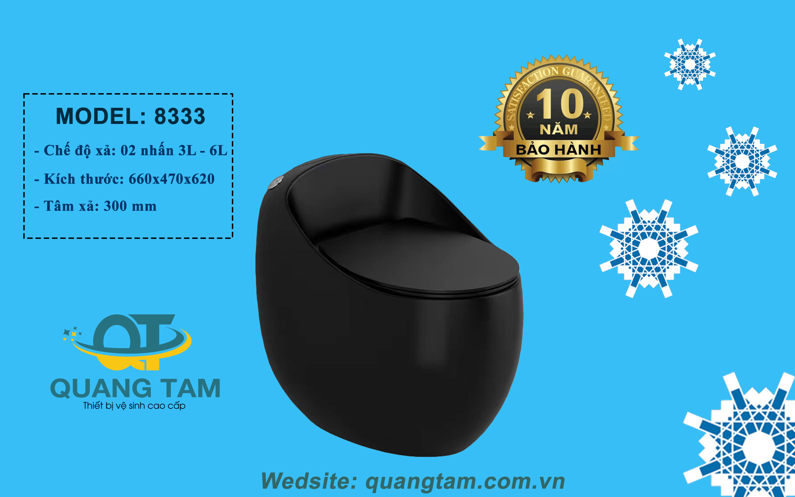 Bệt liền khối - Nắp êm 8333