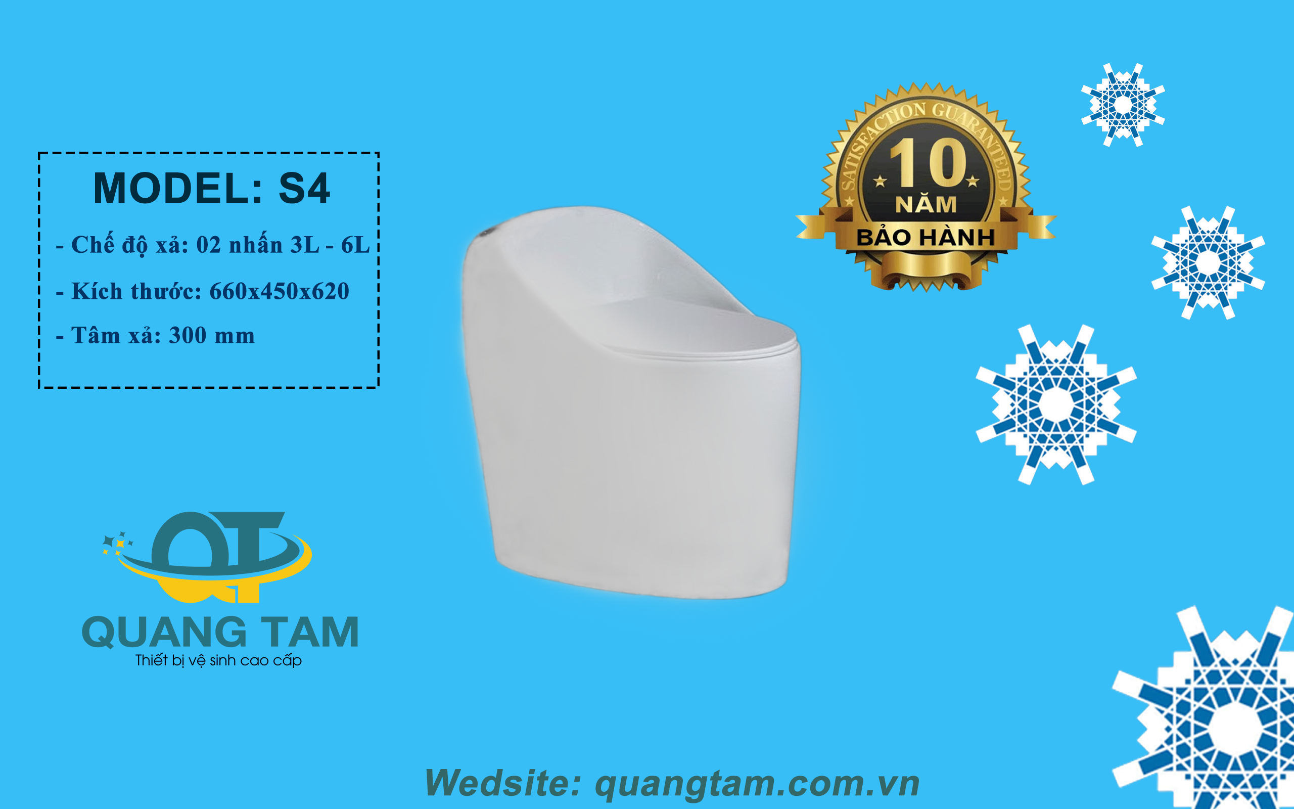 Bệt liền khối - Nắp êm S4