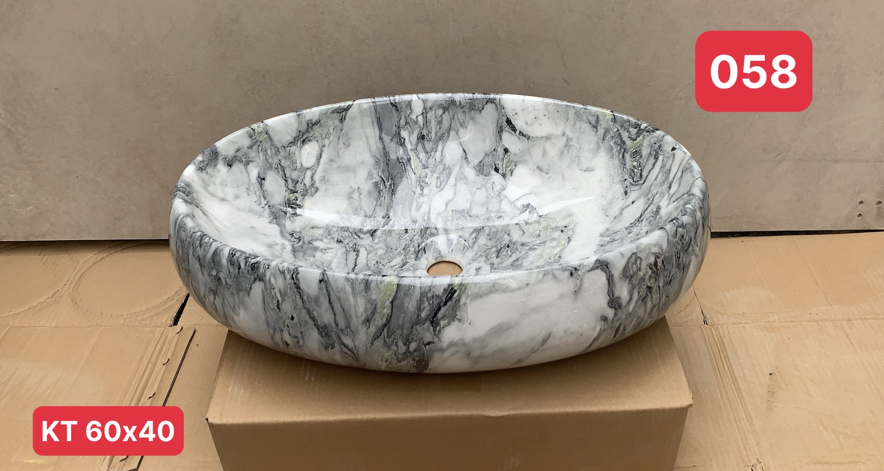 Chậu sứ - Lavabo dương bàn 058