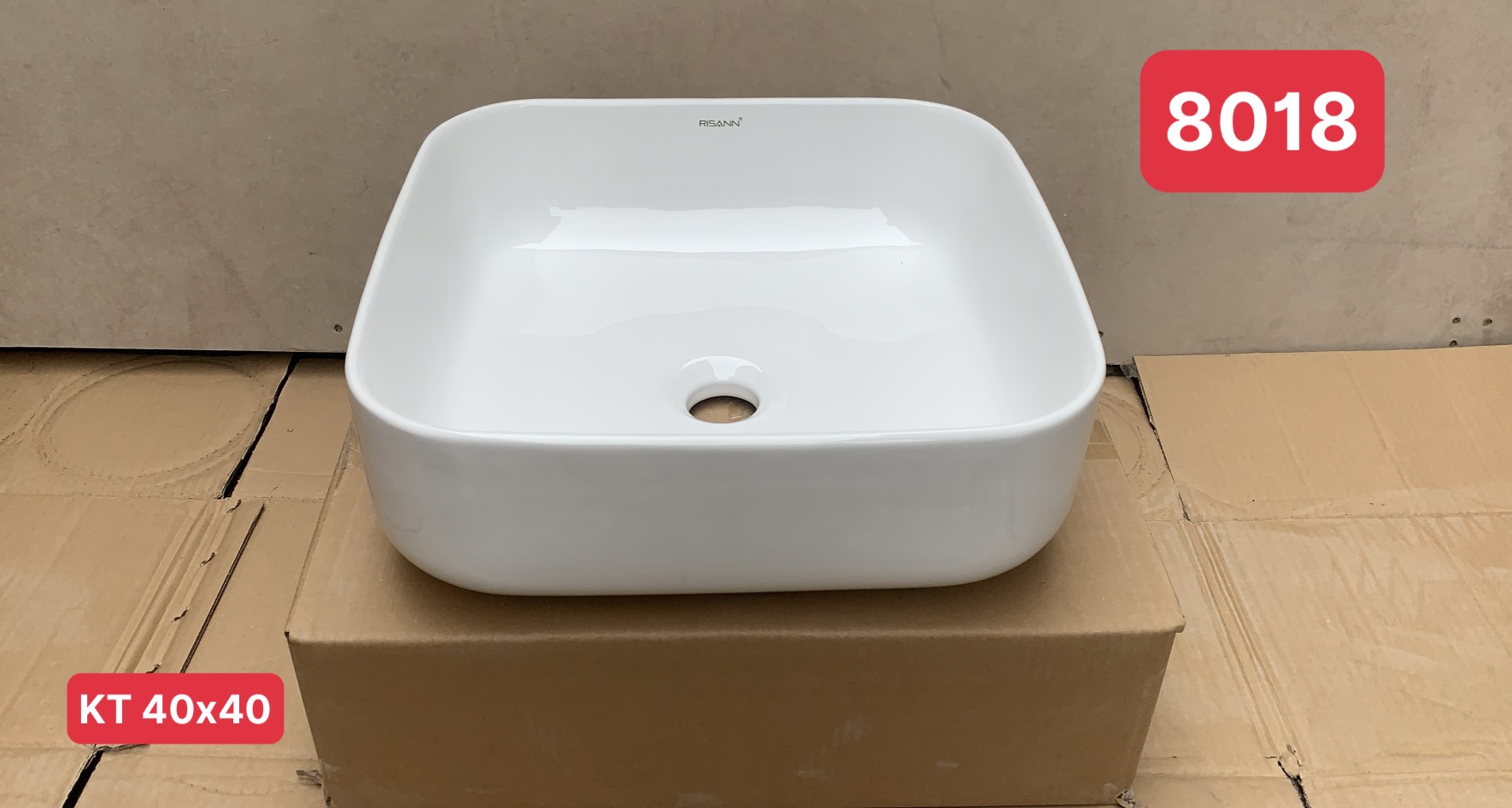 Chậu sứ - Lavabo dương bàn 8018