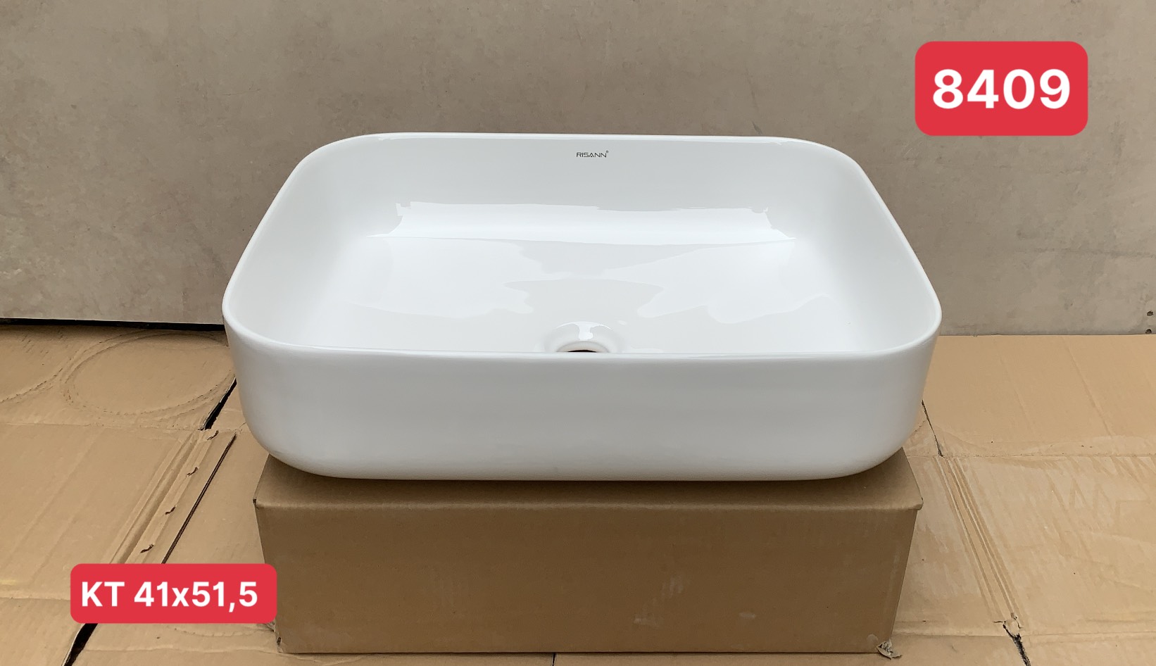 Chậu sứ - Lavabo dương bàn 8409