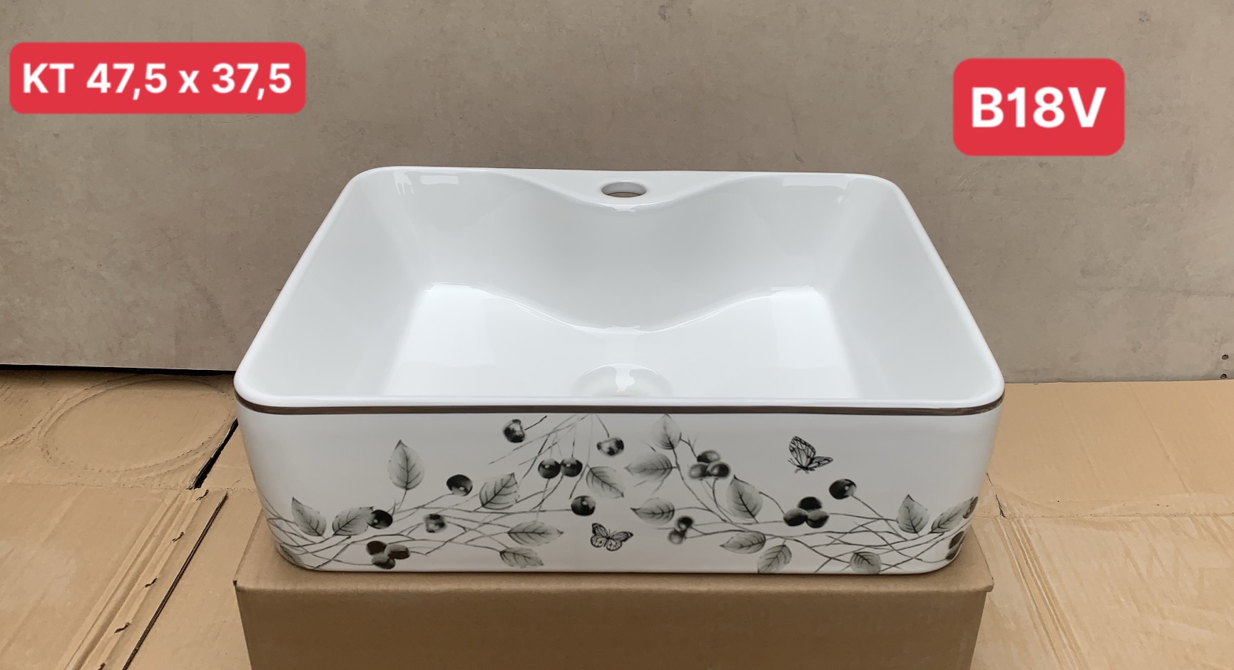 Chậu sứ - Lavabo dương bàn M18V