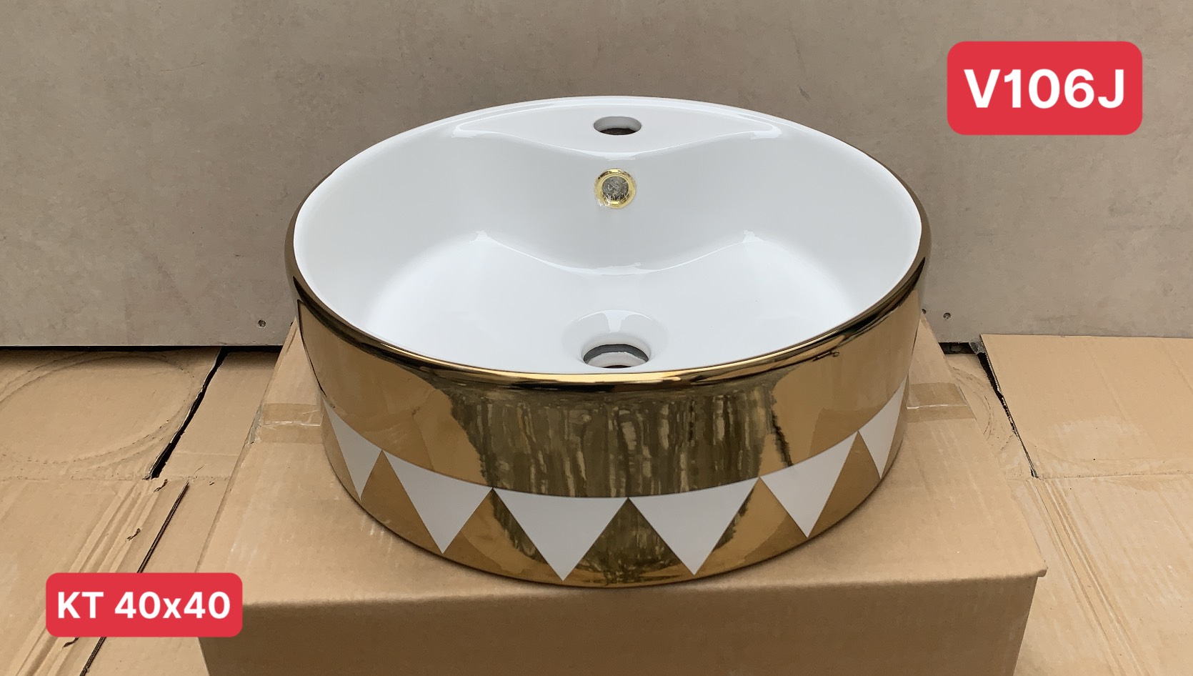 Chậu sứ - Lavabo dương bàn V106J