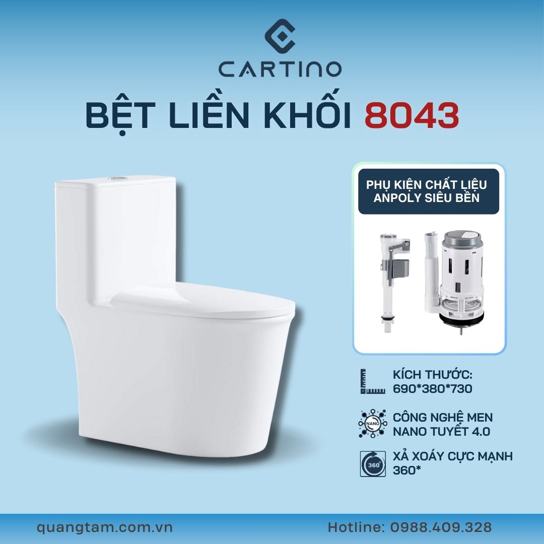 Bệt liền khối Cartino - 8043