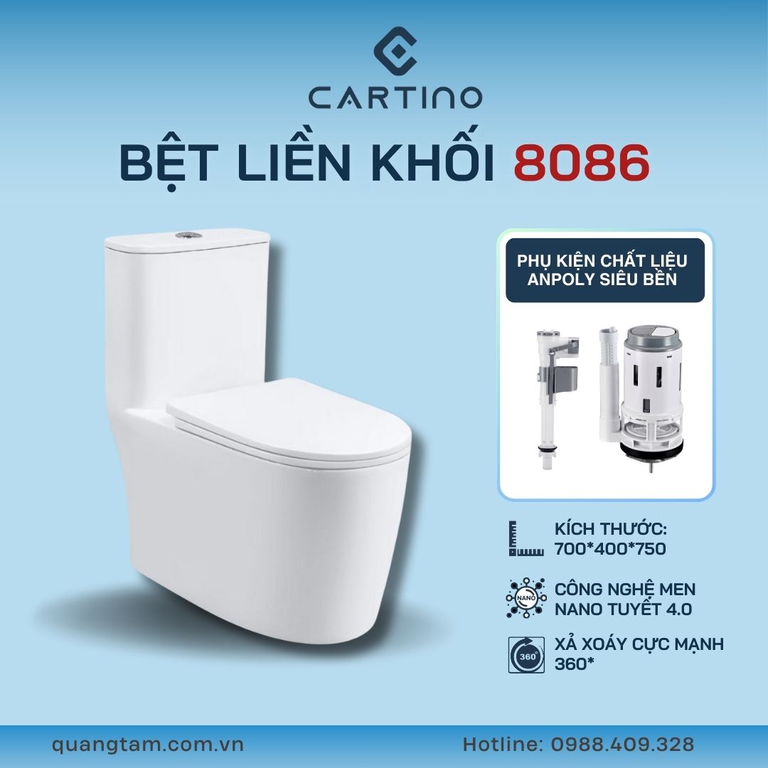 Bệt liền khối Cartino - 8086